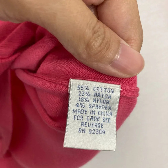 DG2 by Diane Gilman Pink Embellished Button Lightweight Knit Cardigan Large - Picture 7 of 10